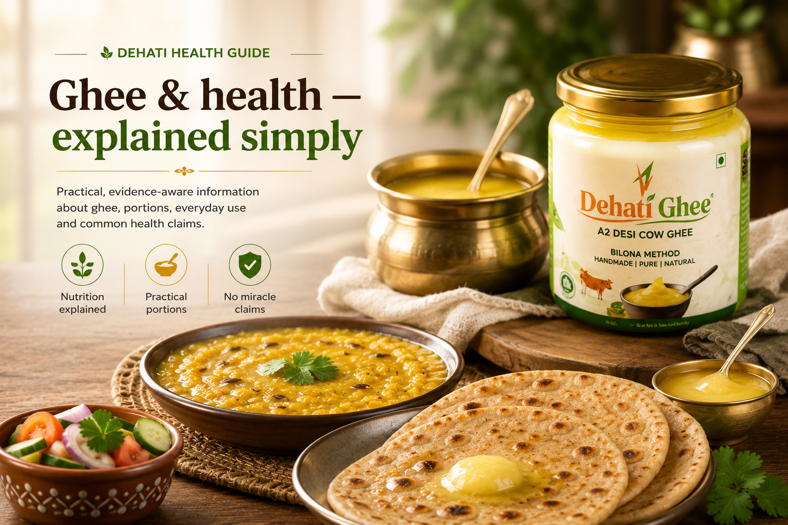 Dehati Ghee with traditional Indian food