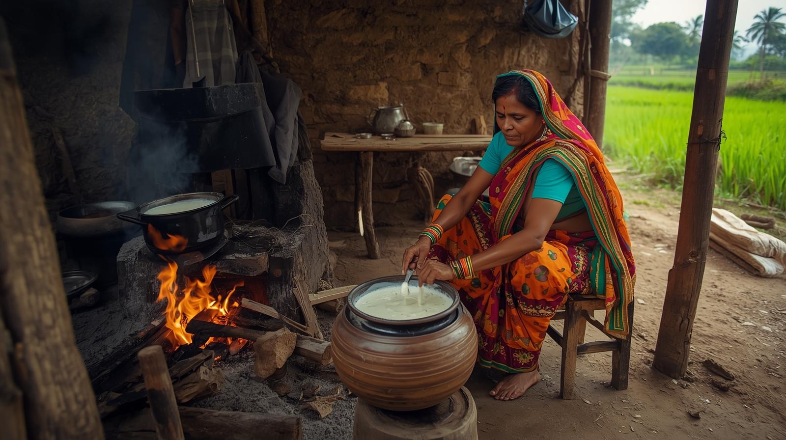 Traditional Bilona method of making ghee